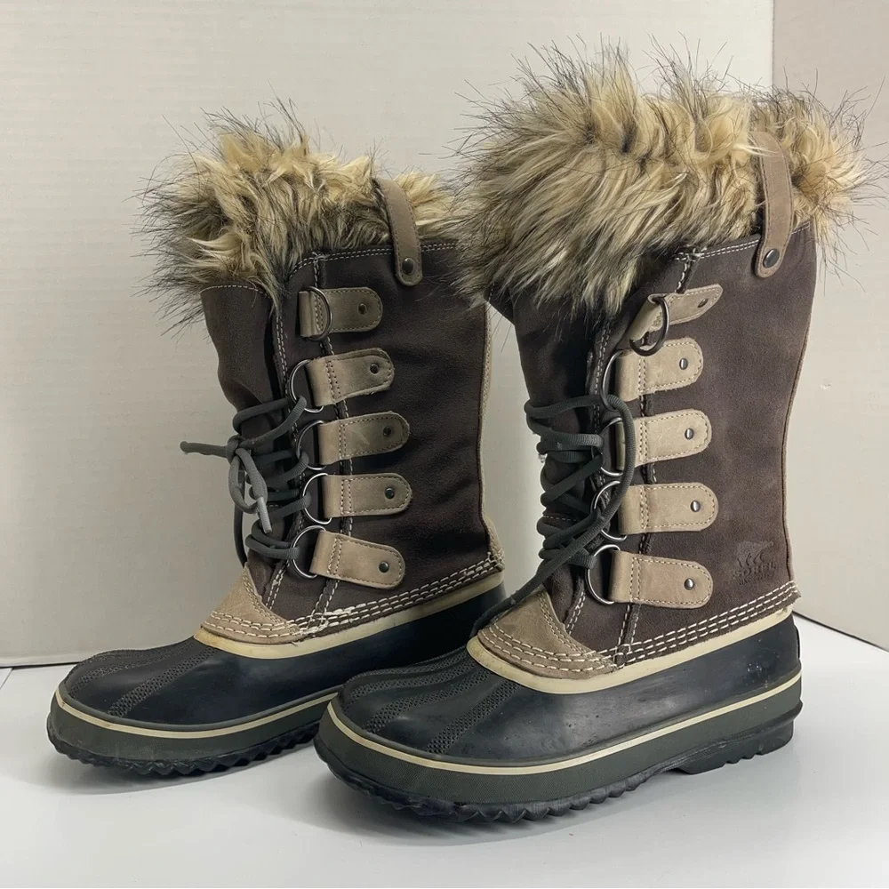 Sorel Joan of Arctic Faux Fur Winter Boots Sz 8 - Picture 8 of 13